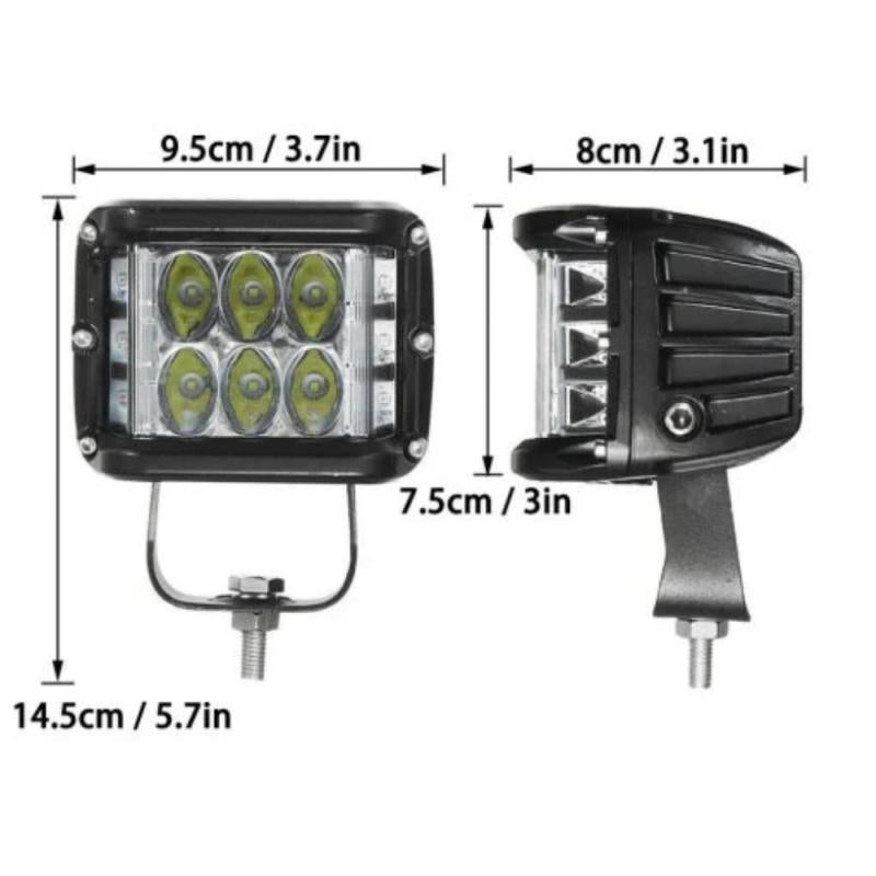Dual Side Shooter Dual Color Strobe Cree Pods