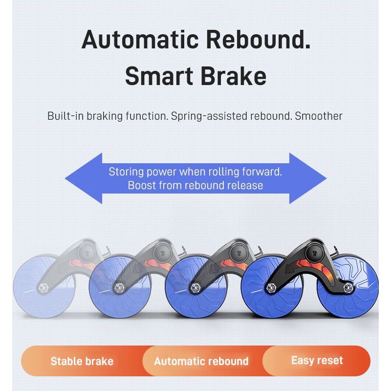 Automatic rebound abdominal wheel