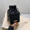 SwagCube™ - Umhängetasche aus Leder mit Kordelzug