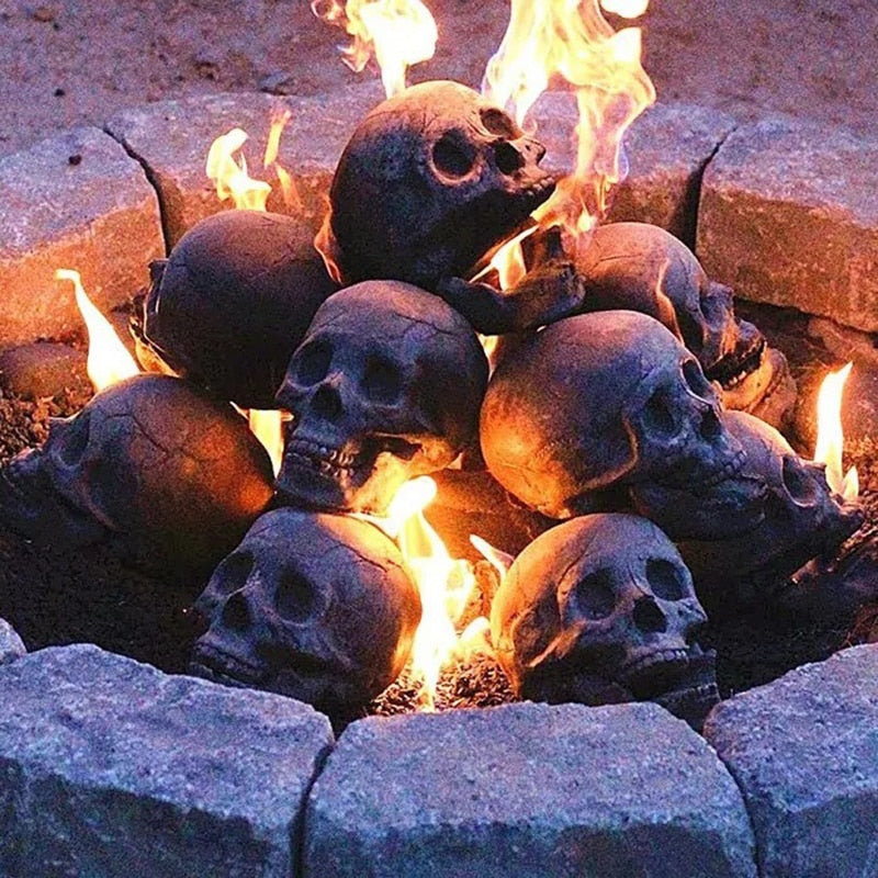 FIRE PIT SKULL LOGS