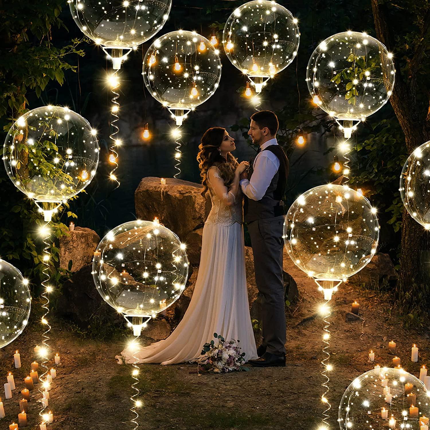 FEJRE Transparenter wiederverwendbarer LED-Ballon