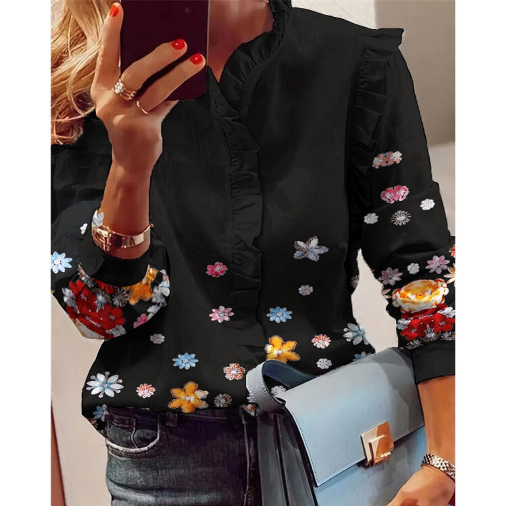 ATHENA™ Elegant Fashion Butterfly Print Blouse