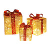 3pcs Christmas Gift Boxes with LED Lights