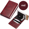 (Up to 8 cards) Automatic Leather Card Holder with RFID Protection