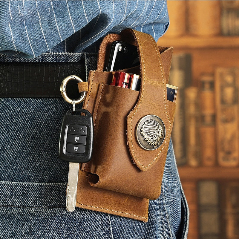 Multifunctional Leather Mobile Phone Bag