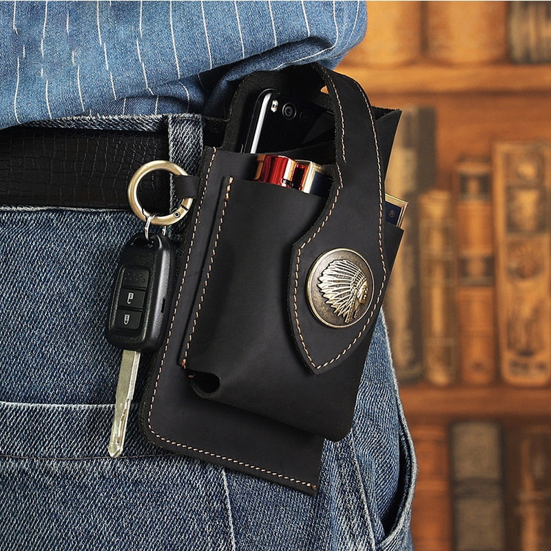 Multifunctional Leather Mobile Phone Bag