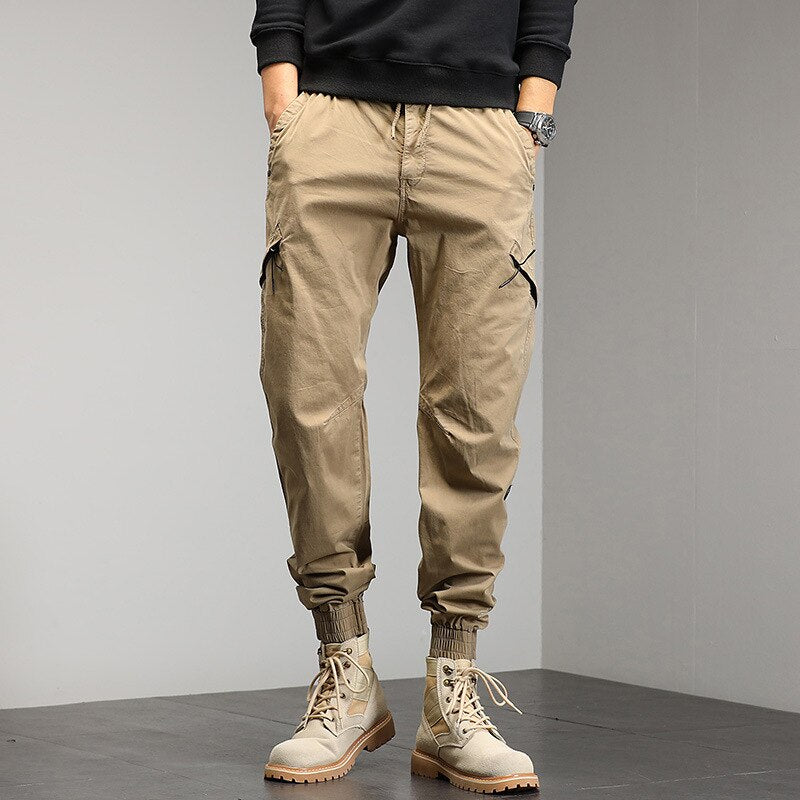 Retro Multi-Pocket Casual Pants