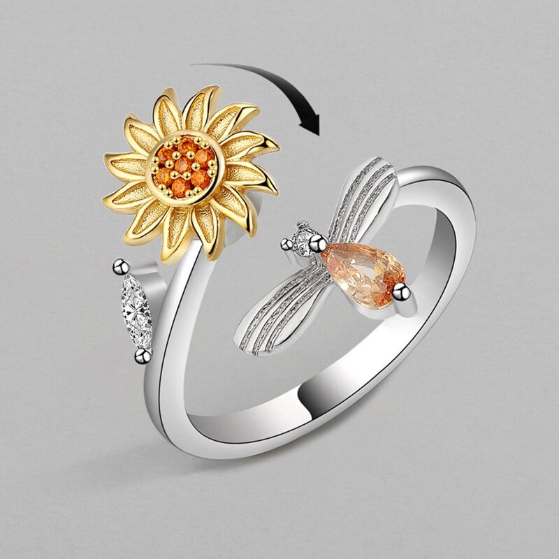 An meine Tochter Sunflower Fidget Ring