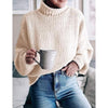 FallStil® -Solid color sweater with long sleeves