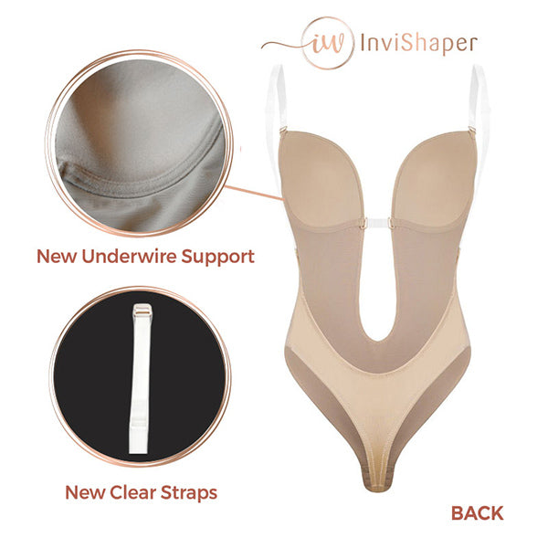 InviShaper - Rückenfreier Body Shaper-BH mit tiefem Ausschnitt