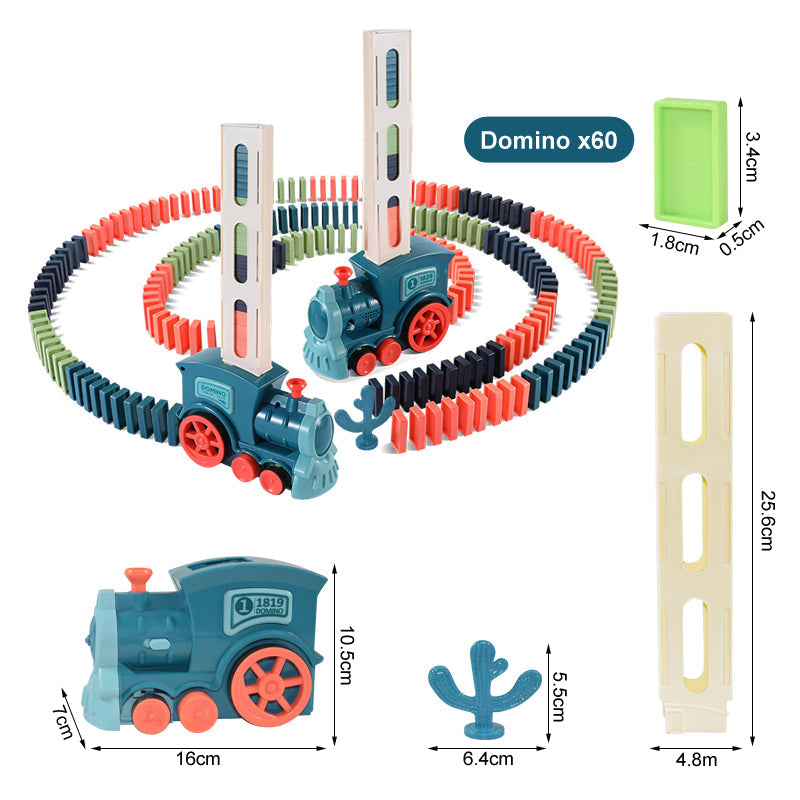 Kids Electric Domino Train Car Set Toys