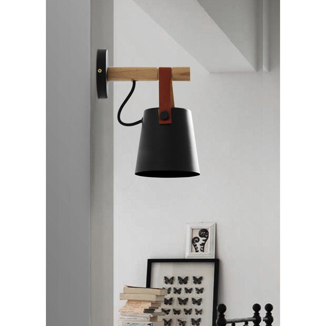 Nordic Wooden Hanging Wall Lamp