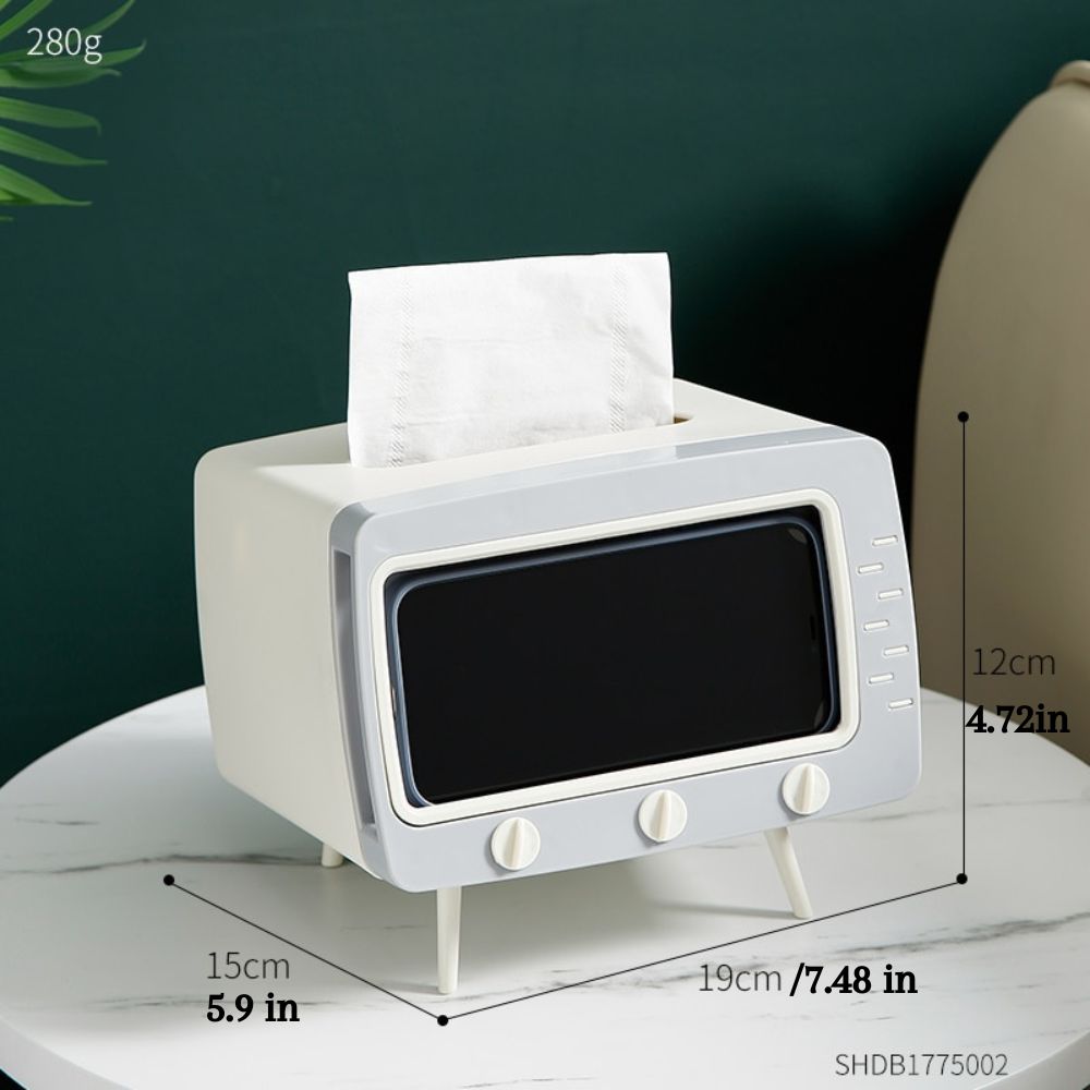 TV-Tissue-Box mit Handyhalter